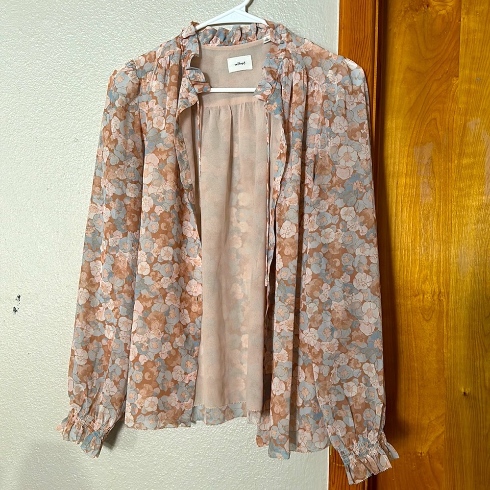 Aritzia Wilfred Floral Blouse Small